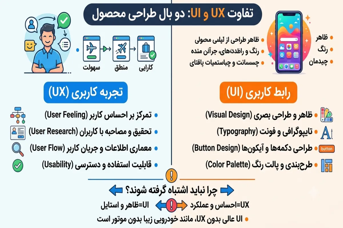 تفاوت UX و UI چیست و چرا نباید اشتباه گرفته شوند؟