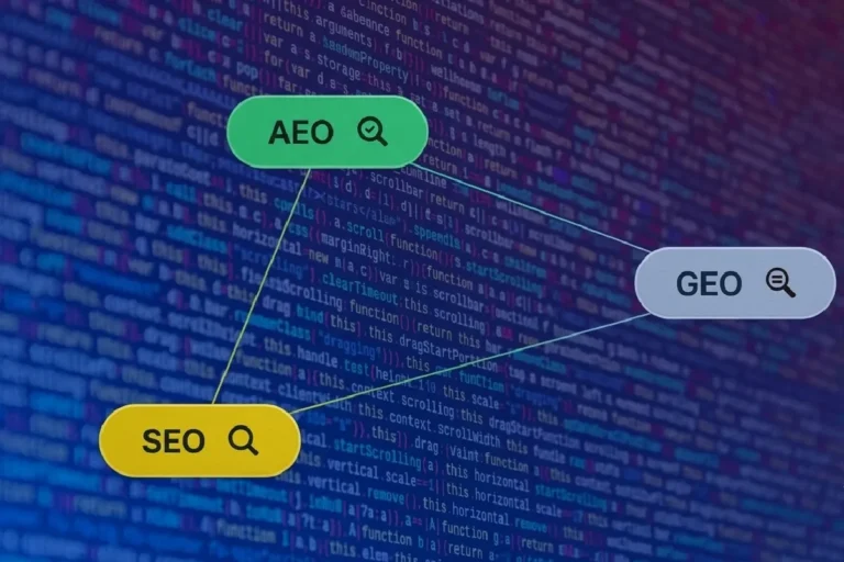 مقایسه SEO، GEO و AEO