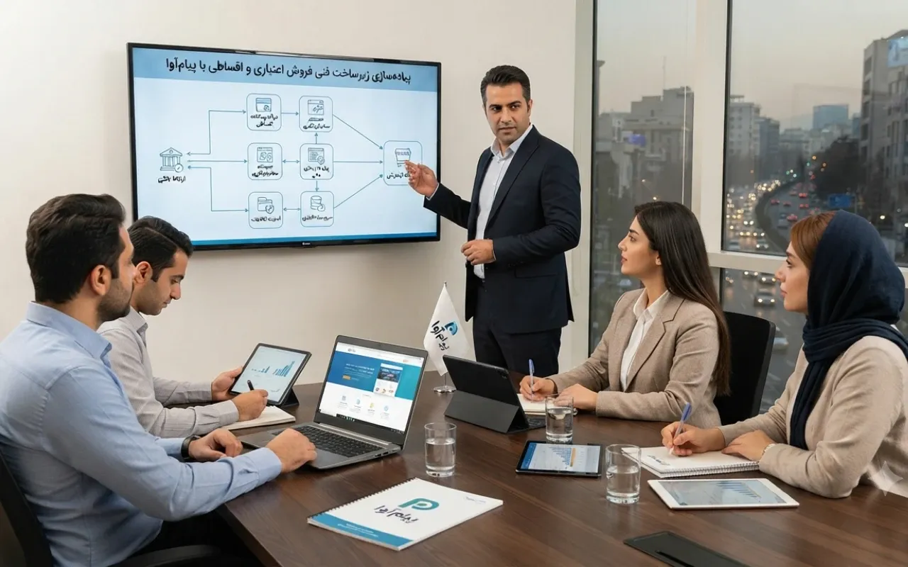 پیاده‌سازی زیرساخت فنی فروش اعتباری و اقساطی با پیام‌آوا